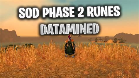 wow sod datamined runes|New Runes Datamined for Phase 2 of Season of Discovery.